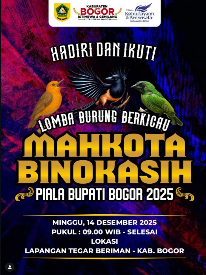 Lomba Burung Berkicau Mahkota Binokasih 2025